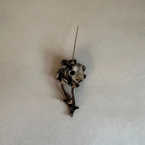 Judith Jack marcasite and sterling brooch with amethyst center. Vintage. - Picture 9 of 9